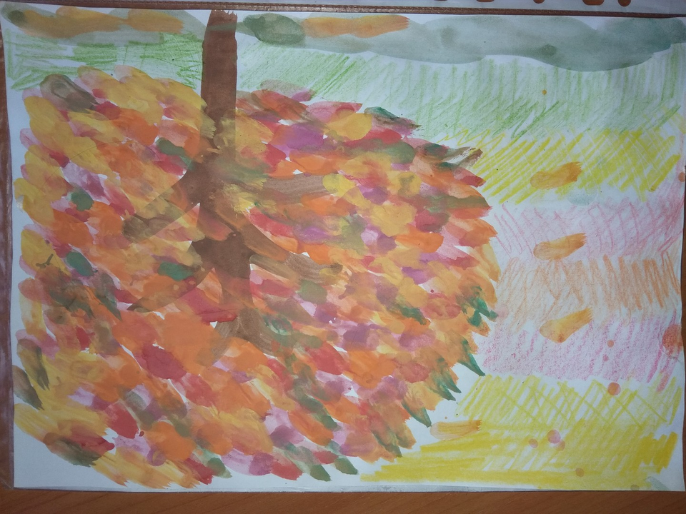 Детский рисунок - Осень на урале