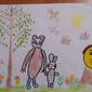 Колобок гуляет с друзьями по лесу, Оля Ким, 6 лет