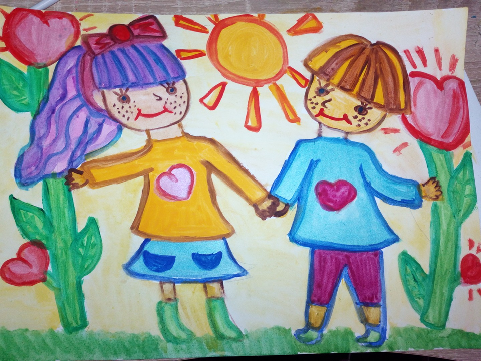 Детский рисунок - Весеннее настроение