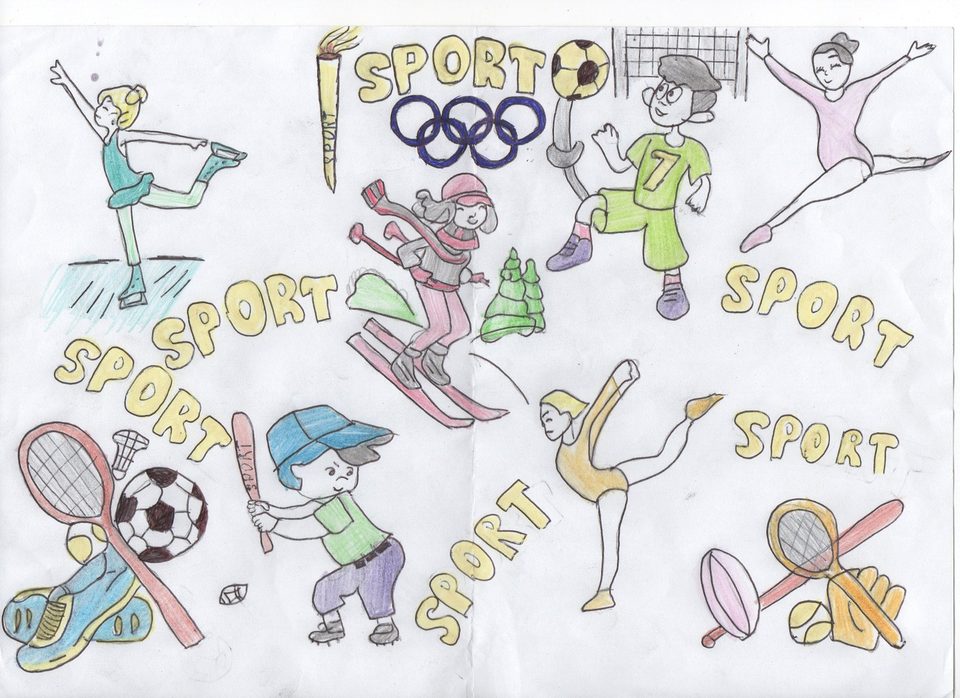 Детский рисунок - Спорт для всех