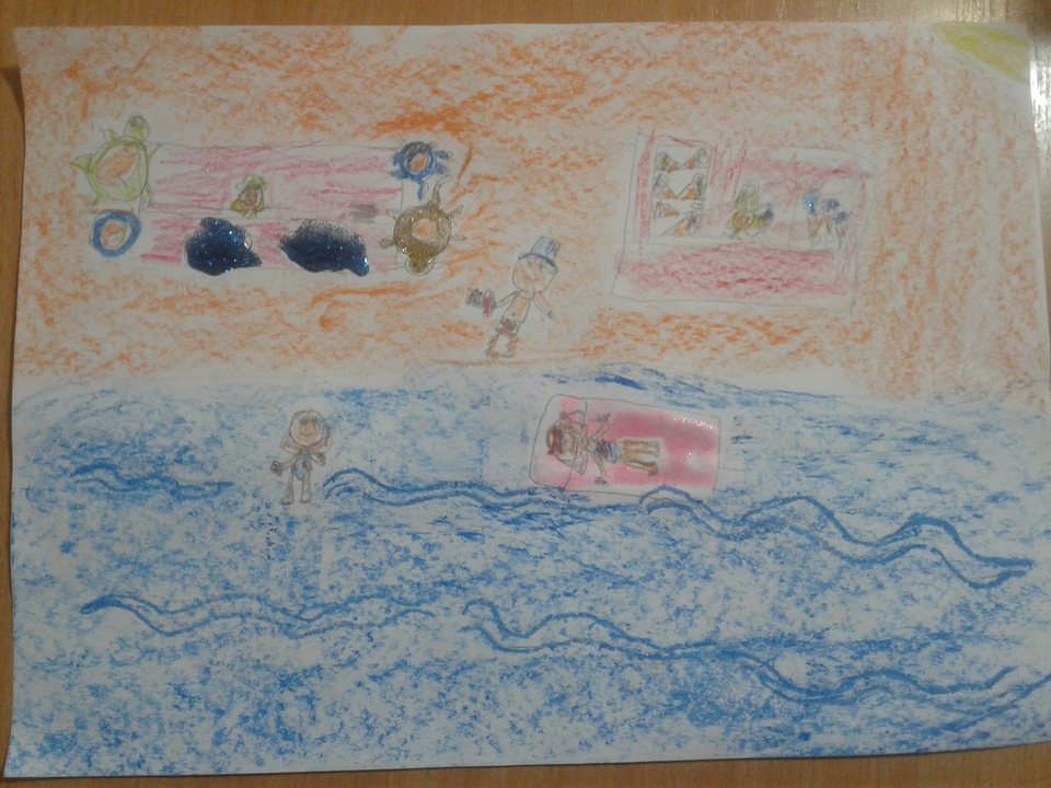 Детский рисунок - Мое любимое море