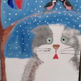Рисунок "Мой любимый кот" на конкурс "Конкурс творческого рисунка “Свободная тема-2021”"