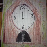 Рисунок "Часы с кукушкой" на конкурс "Конкурс детского рисунка "Новогоднее Настроение - 2021""
