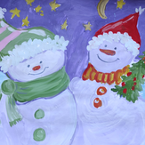 Рисунок "Весёлые снеговики" на конкурс "Конкурс творческого рисунка “Свободная тема-2022”"