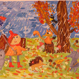 Рисунок "осенний дождь" на конкурс "Конкурс детского рисунка “Сказочная осень - 2018”"