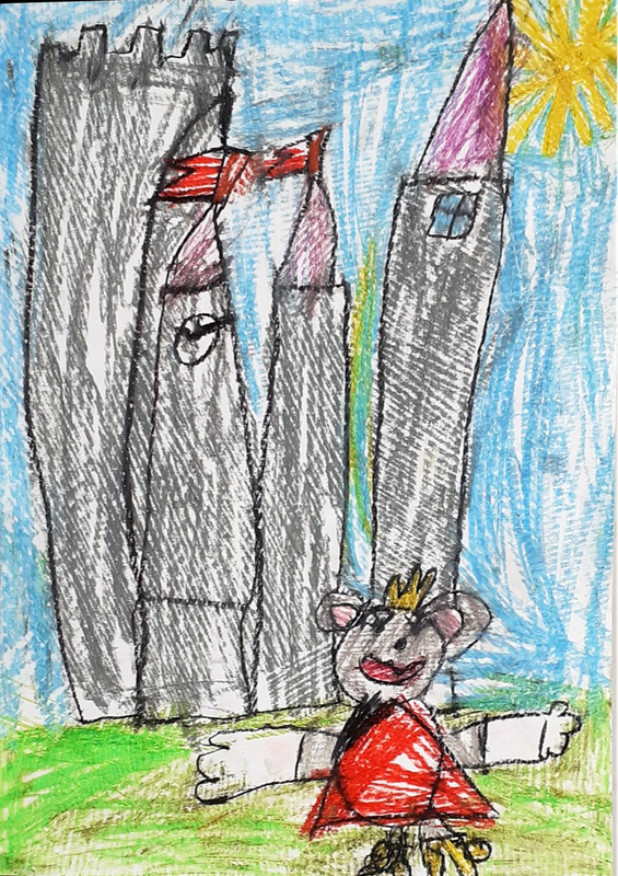 Детский рисунок - Приключения в Диснейленде