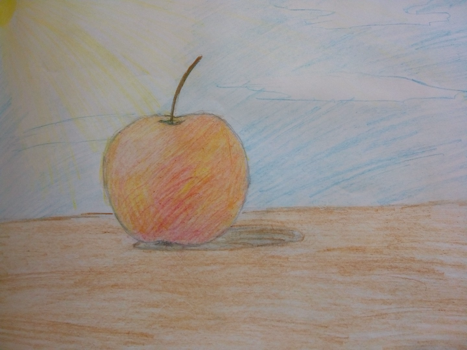 Детский рисунок - Яблочко