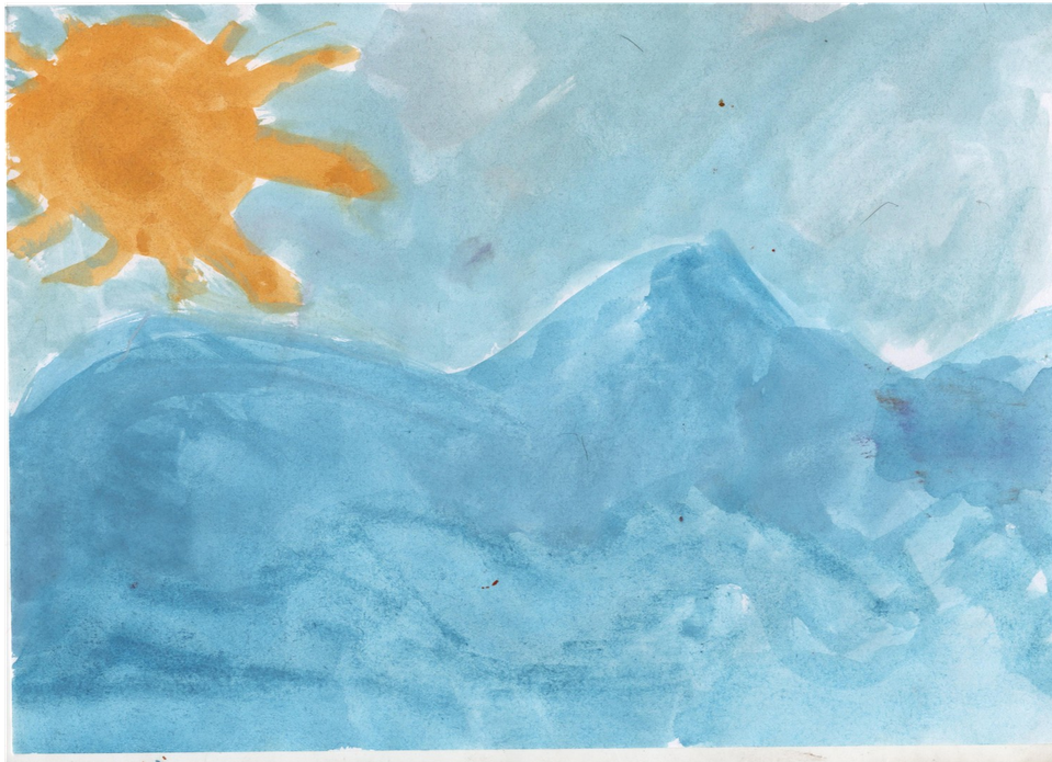 Детский рисунок - Море