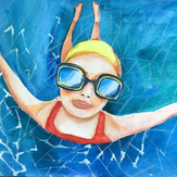 Рисунок "Как рыба в воде" на конкурс "Конкурс детского рисунка “Спорт в нашей жизни”"
