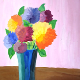 Рисунок "Цветы на столе"