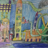 Рисунок "Всеволожск" на конкурс "Конкурс детского рисунка “Города - 2018” вместе с Erich Krause"