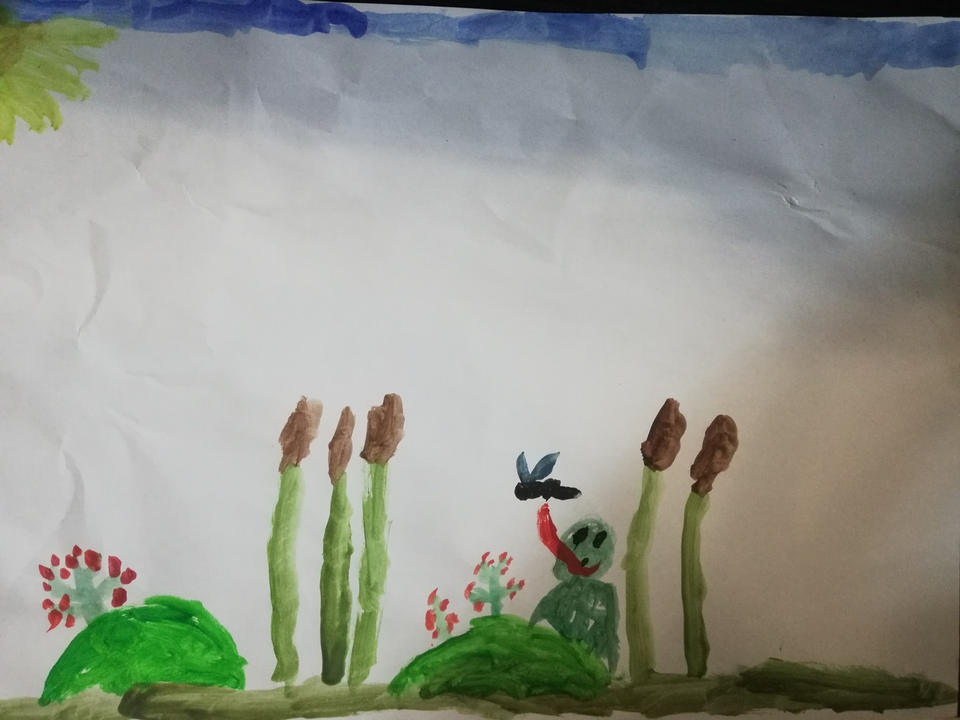 Детский рисунок - На болоте