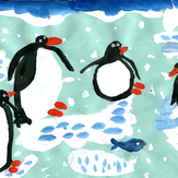 Рисунок "Путешествие Пингвинов"