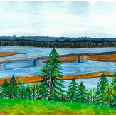 Рисунок "Мост через Вятку" на конкурс "Конкурс творческого рисунка “Свободная тема-2020”"