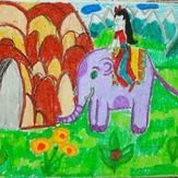 Рисунок "Верный слоник" на конкурс "Конкурс детского рисунка "Рисовашки - серии 1, 2, 3""
