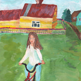 Рисунок "В деревне летом" на конкурс "Конкурс творческого рисунка “Свободная тема-2020”"