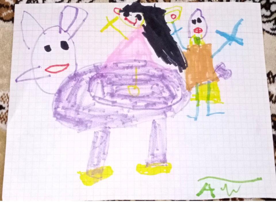 Детский рисунок - принц-есса