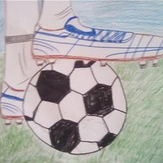 Рисунок "Я люблю футбол" на конкурс "Конкурс детского рисунка “Спорт в нашей жизни”"