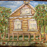 Рисунок "Домик окнами в сад" на конкурс "Конкурс детского рисунка "Рисовашки и друзья""