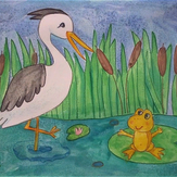 Рисунок "Сказка о желтой лягушке"