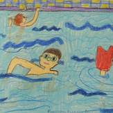 Рисунок "соревнования по плаванию" на конкурс "Конкурс детского рисунка “Спорт в нашей жизни”"