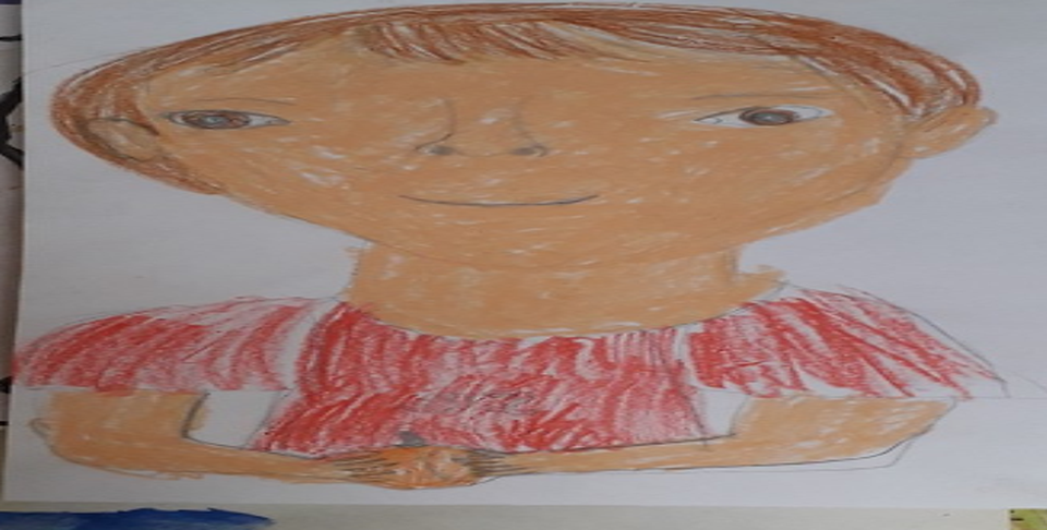 Детский рисунок - Портрет братика