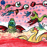 Рисунок "Фантастические существа" на конкурс "Конкурс детского рисунка “Невероятные животные - 2018”"