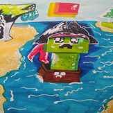 Рисунок "майнкрафт - крипер" на конкурс "Конкурс детского рисунка "Миры компьютерных игр""
