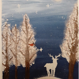 Рисунок "Зимнее чудо" на конкурс "Конкурс творческого рисунка “Свободная тема-2021”"