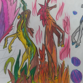 Рисунок "Огонь вода ветер земля"