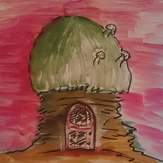 Рисунок "Грибной лесной домик"