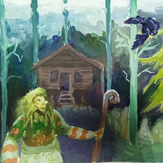 Рисунок "Баба Яга в дремучем лесу" на конкурс "Конкурс творческого рисунка “Свободная тема-2021”"