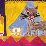 Рисунок "Бабушкин кот" на конкурс "Конкурс детского рисунка "Любимое животное - 2018""