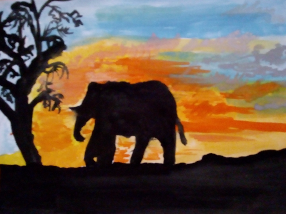 Детский рисунок - Слон