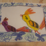 Рисунок "Красивые птички" на конкурс "Конкурс творческого рисунка “Свободная тема-2019”"