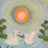 Рисунок "Лебединое озеро" на конкурс "Конкурс детского рисунка “Мой родной, любимый край”"