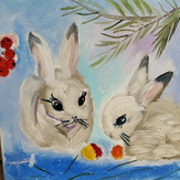 Рисунок "зайцы" на конкурс "Конкурс творческого рисунка “Свободная тема-2022”"