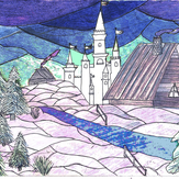 Рисунок "Витраж" на конкурс "Конкурс детского рисунка “Мой родной, любимый край”"