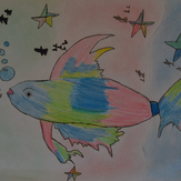 Рисунок "Рыба меченосец" на конкурс "Конкурс детского рисунка "Любимое животное - 2018""