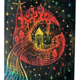 Рисунок "Волшебный сон Город на Луне" на конкурс "Конкурс детского рисунка "Рисовашки - 1-5 серии""