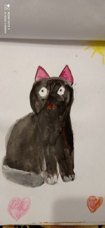 Детский рисунок - Кошка
