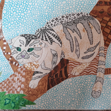 Рисунок "Пушистый кот на охоте" на конкурс "Конкурс творческого рисунка “Свободная тема-2021”"