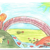 Рисунок "Осенний мост" на конкурс "Конкурс творческого рисунка “Свободная тема-2020”"