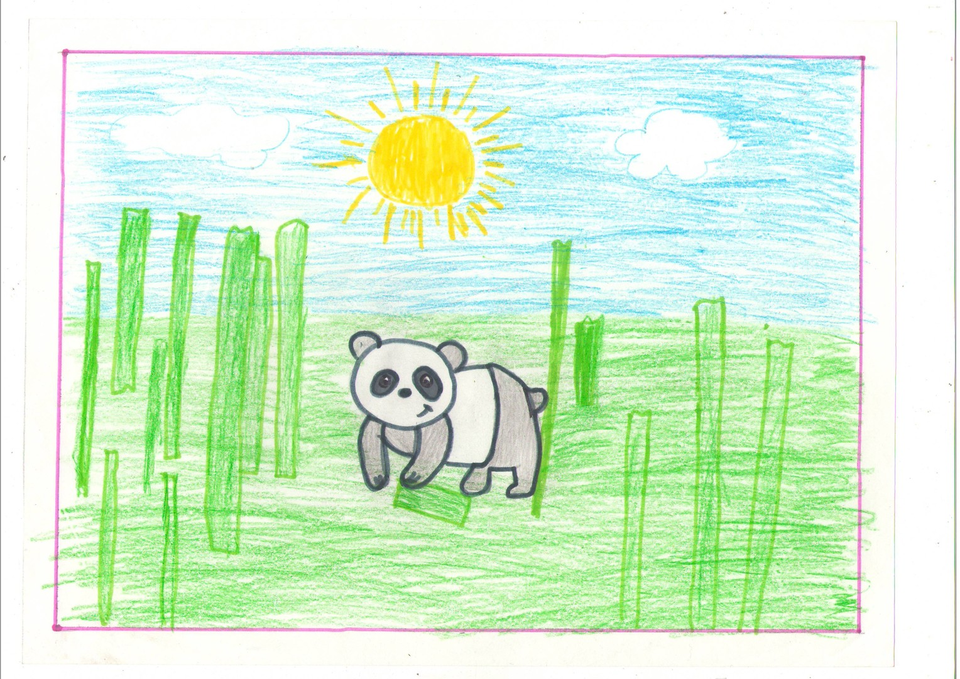 Детский рисунок - Панда