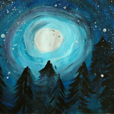 Рисунок "Сливочная луна" на конкурс "Конкурс творческого рисунка “Свободная тема-2019”"