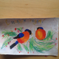 Снегири новогодняя открытка для бабушки, Даша Панасюк, 6 лет