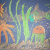 Рисунок "Веселые медузы" на конкурс "Конкурс детского рисунка "Мультяшки 2017""