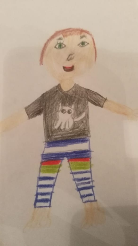 Детский рисунок - Автопортрет