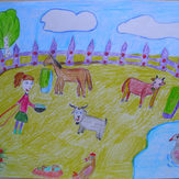 Рисунок "Стану фермером" на конкурс "Конкурс детского рисунка “Когда я вырасту... 2018”"