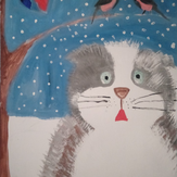 Рисунок "Мой любимый кот" на конкурс "Конкурс творческого рисунка “Свободная тема-2021”"